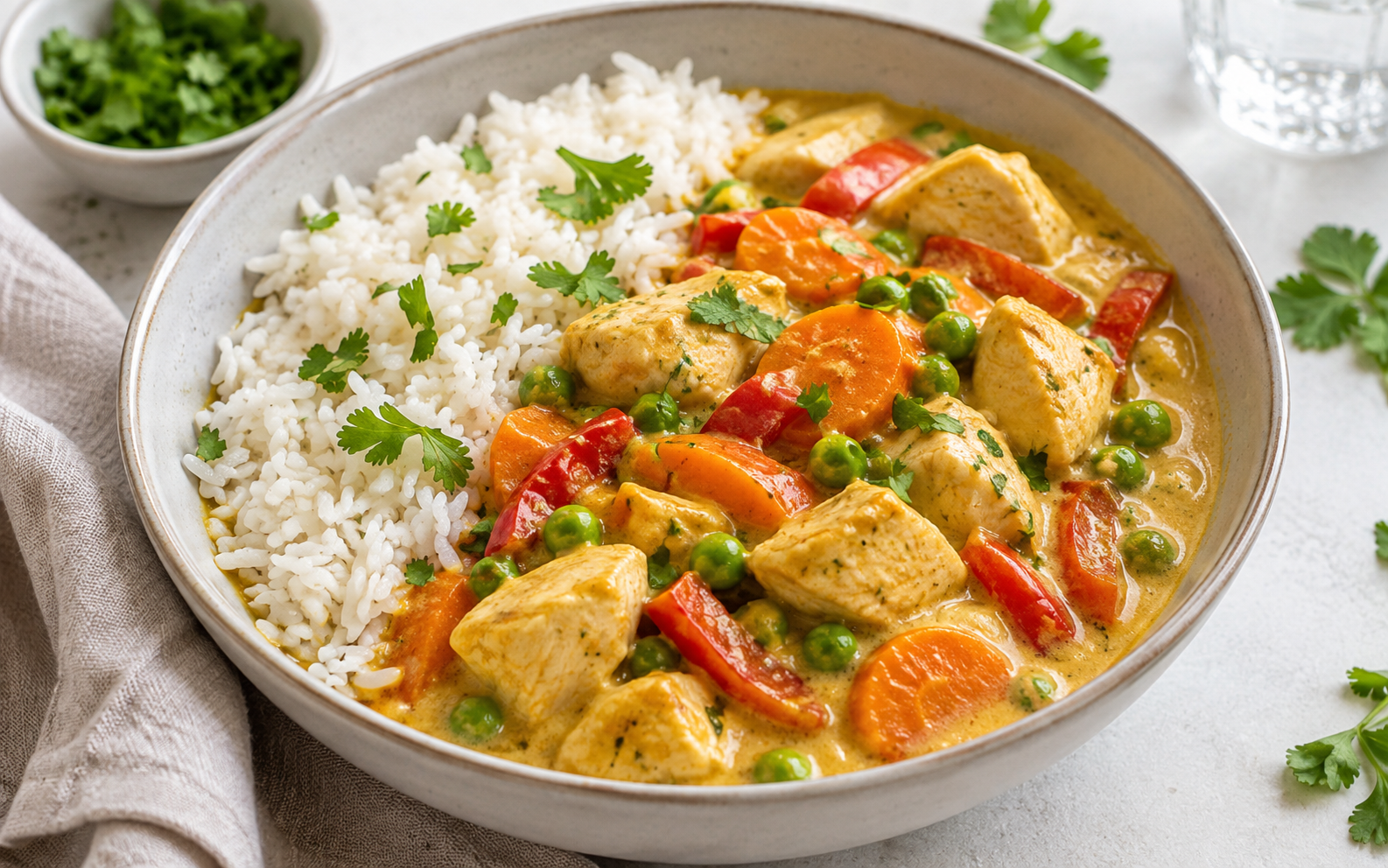 Mildes Hähnchen-Curry
